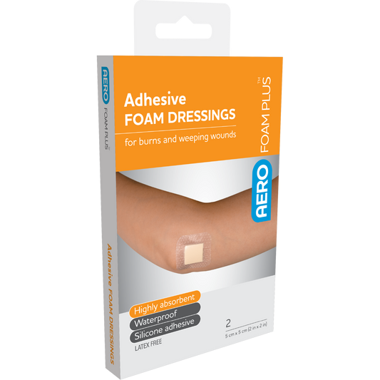 box of 2,adhesive foam dressing, silicone dressing, exudating wound dressing, wound care, wound dressing