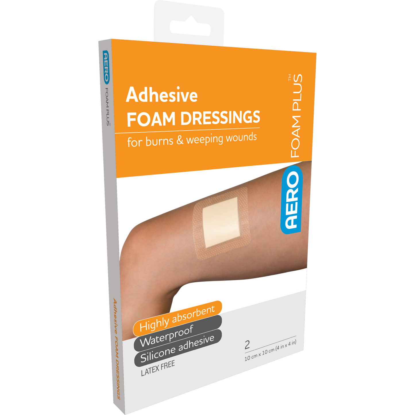 Adhesive Foam Dressing Range-AERO-10 x 10cm-Assurance Training and Sales