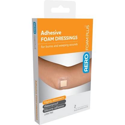 Adhesive Foam Dressing Range-AERO-5 x 5cm-Assurance Training and Sales