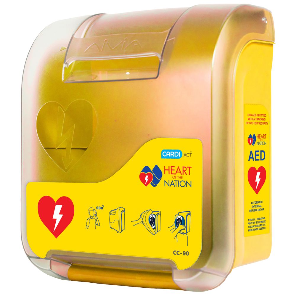 Alarmed AED Cabinet 'Heart of the Nation'-AED Cabinet-AERO-Assurance Training and Sales