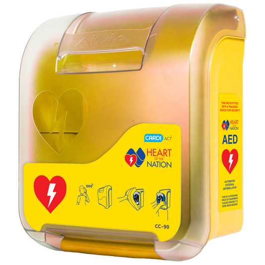 Alarmed AED Cabinet 'Heart of the Nation'-AERO-Assurance Training and Sales