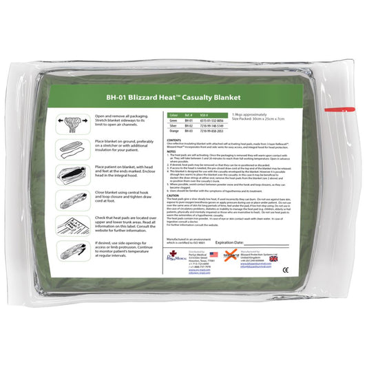 BLIZZARD Green Heat Casualty Blanket-Emergency Blanket-AERO-Assurance Training and Sales