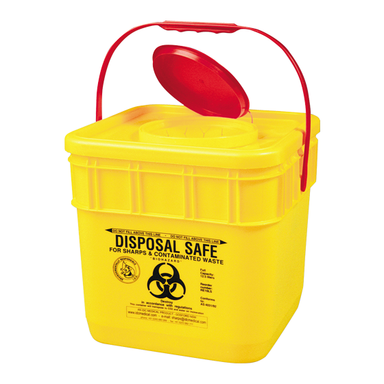 Bio Sharps Disposal Container 12.5L-Sharps Disposal Container-AERO-Assurance Training and Sales