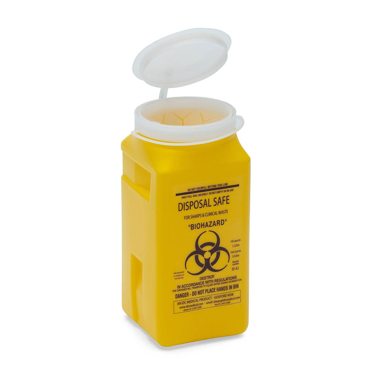 Bio Sharps Disposal Container 1.4L-Sharps Disposal Container-AERO-Assurance Training and Sales