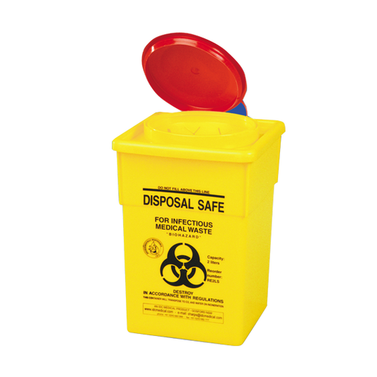 Bio Sharps Disposal Container 2L-Sharps Disposal Container-AERO-Assurance Training and Sales