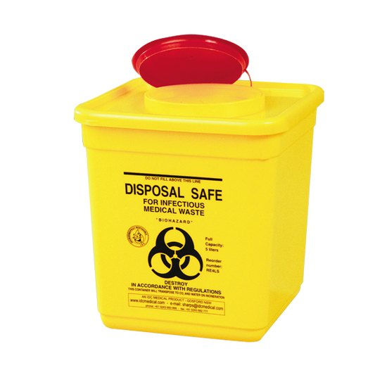 Bio Sharps Disposal Container4.5L-Sharps Disposal Container-AERO-Assurance Training and Sales