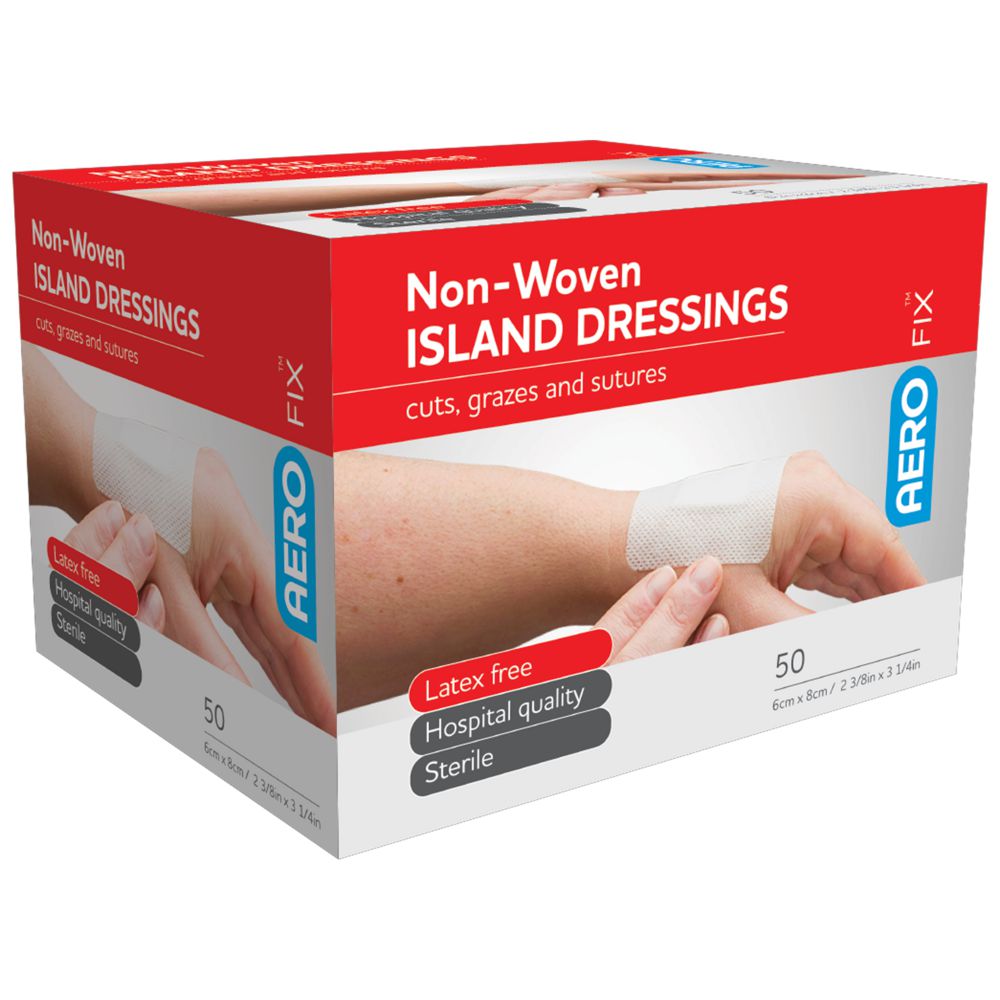 Breathable Island Dressing Range-Breathable adhesive wound dressings-AERO-6 x 8cm box 50-Assurance Training and Sales