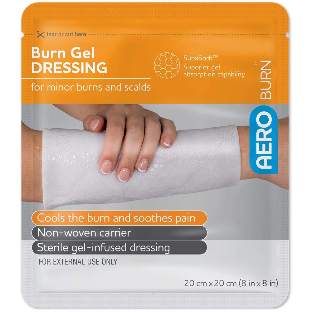 Burn Gel Dressing Range-Burn Gel Dressings water based-AERO-20 x 20cm single-Assurance Training and Sales