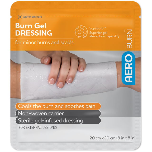 Burn Gel Dressing Range-Burn Gel Dressings water based-AERO-20 x 20cm single-Assurance Training and Sales