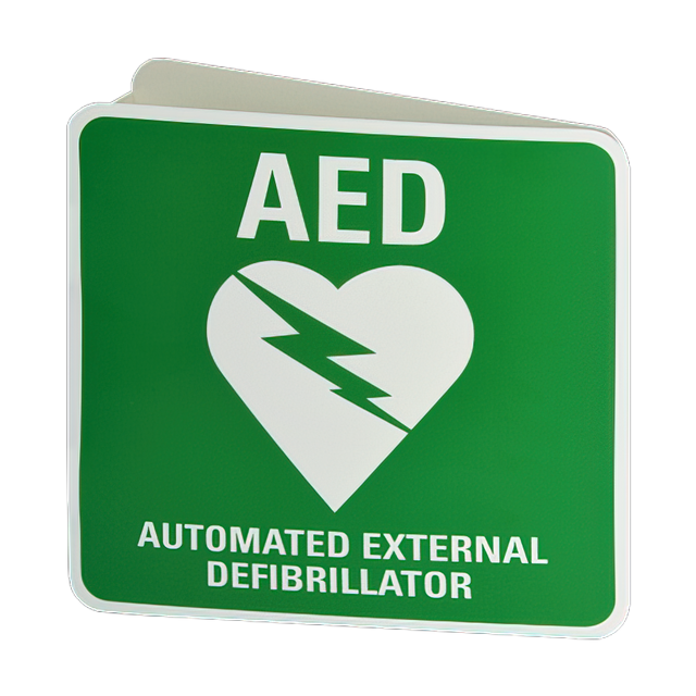 Defibrillator Pop Out Wall Sign-AED sign-AERO-Assurance Training and Sales