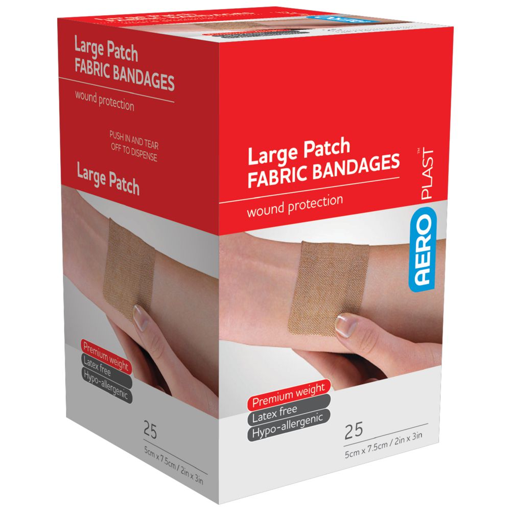 Fabric Large Patch 7.5 x 5cm Box 25-Fabric/Cloth Bandainds-AERO-Assurance Training and Sales