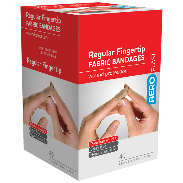 Fabric Regular Fingertip Bandaids-Fabric/Cloth Bandainds-AERO-Assurance Training and Sales