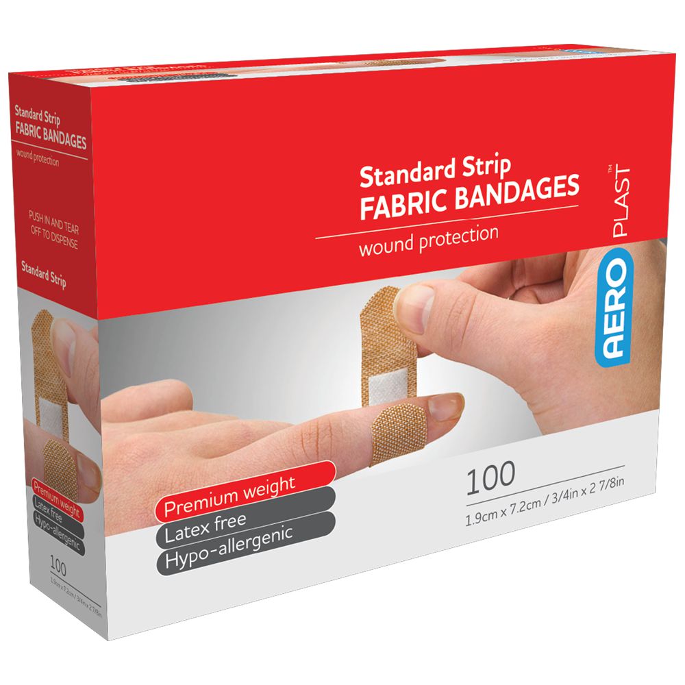 Fabric Standard Bandaid Range-Fabric/Cloth Bandainds-AERO-Box 100-Assurance Training and Sales