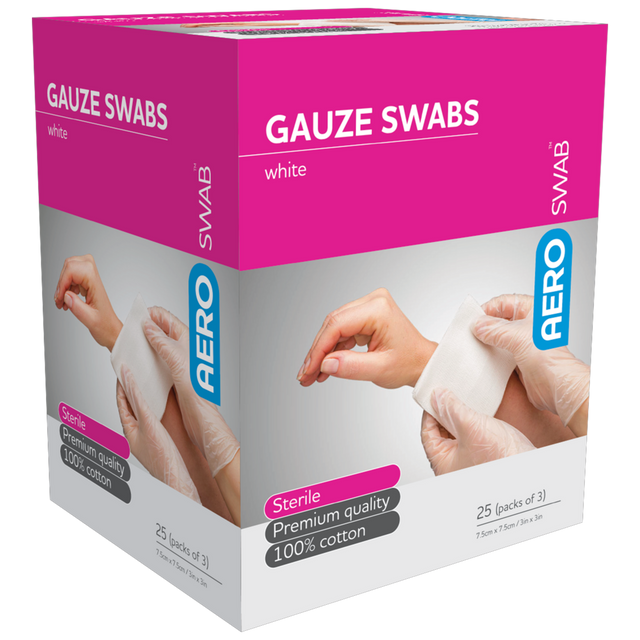Gauze Swab 7.5 x 7.5cm single-AERO-Assurance Training and Sales