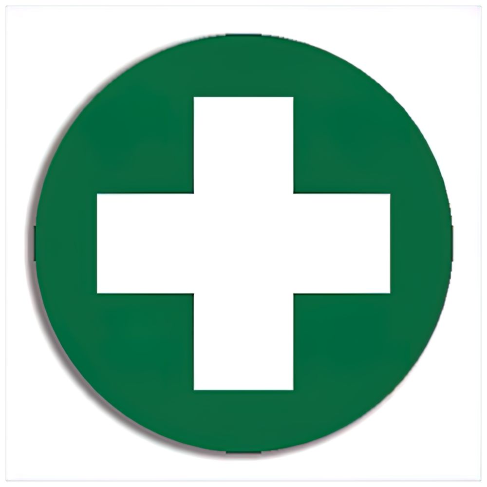 Hard Hat First Aid Cross Sticker 5 x 5cm Sheet of 5-First Aid Stickers-AERO-Assurance Training and Sales