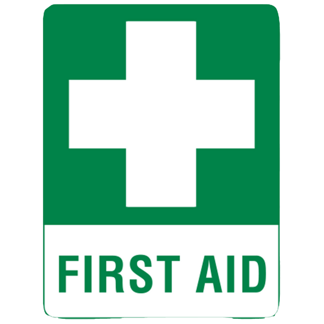 Large Metal First Aid Sign-First Aid Sign-AERO-Assurance Training and Sales