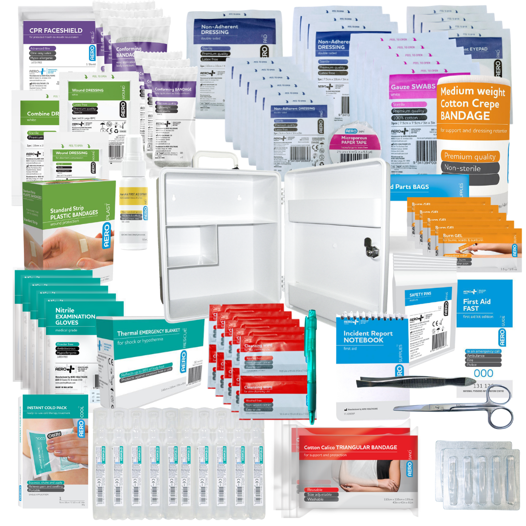 Large Wall Mounted First Aid Cabinet-Workplace First Aid Kits-Assurance Training and Sales-Assurance Training and Sales