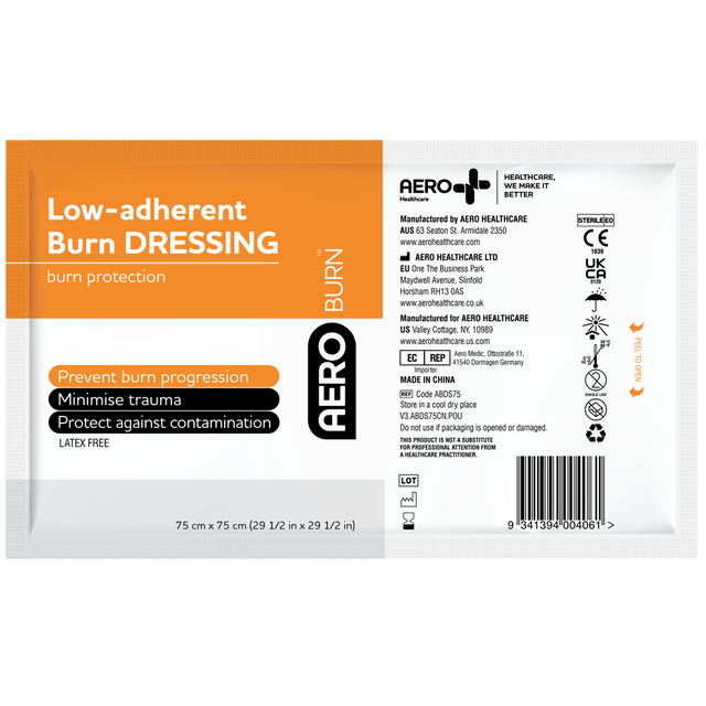 Low-Adherent Burn Dressing 75 x 75cm-AERO-Assurance Training and Sales