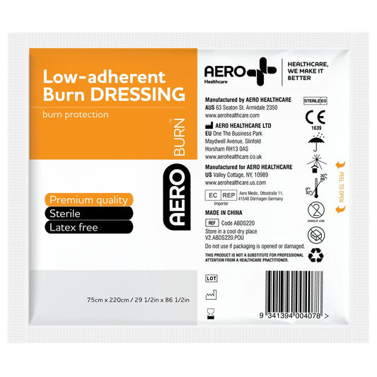 Low-Adherent Burn Dressing-First Aid Burn Sheets-AERO-Assurance Training and Sales