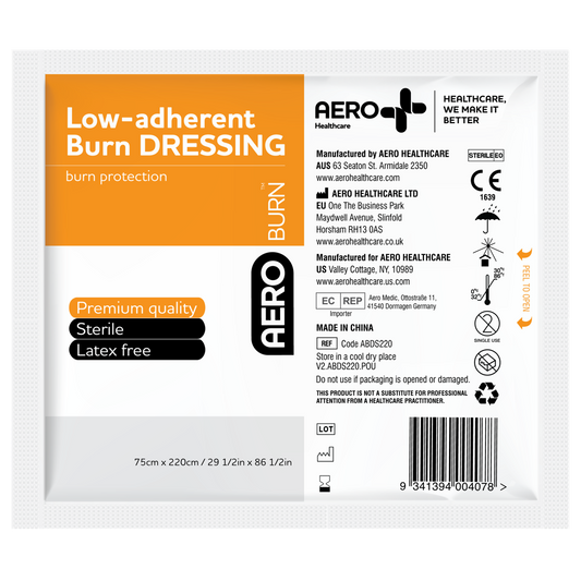 Low-Adherent Burn Dressing-First Aid Burn Sheets-AERO-Assurance Training and Sales