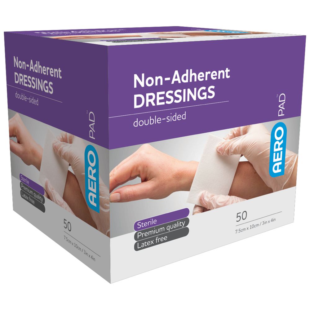 Low Adherent Pads-Low Adherent Stick Dressings-AERO-7.5 x 10cm box 50-Assurance Training and Sales