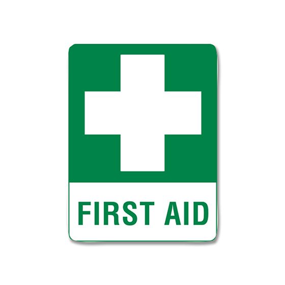 Medium Metal First Aid Sign-First Aid Sign-AERO-Assurance Training and Sales