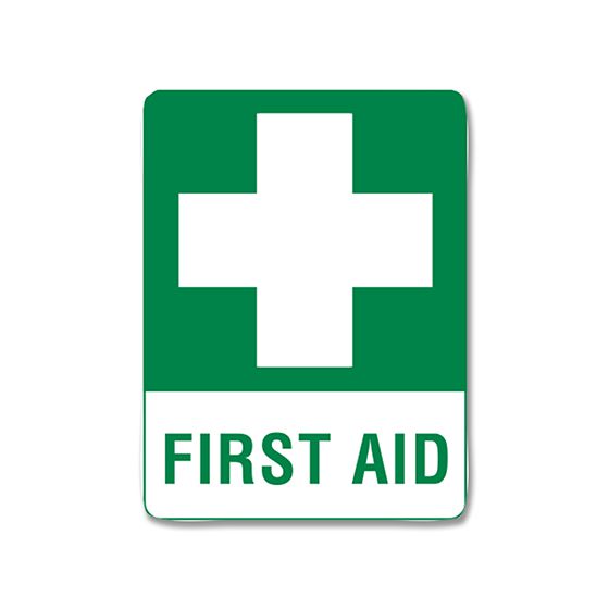 Medium Poly First Aid Sign-First Aid Sign-AERO-Assurance Training and Sales