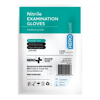 Nitrile Gloves-Nitrile Gloves-AERO-5 Pairs-Assurance Training and Sales