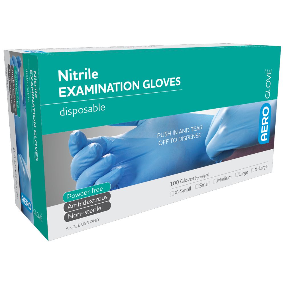 Nitrile Gloves- Boxes-Nitrile Gloves-AERO-Small Box 100-Assurance Training and Sales