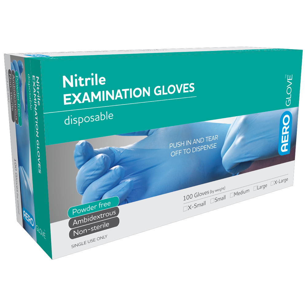 Nitrile Gloves- Boxes-Nitrile Gloves-AERO-Small Box 100-Assurance Training and Sales