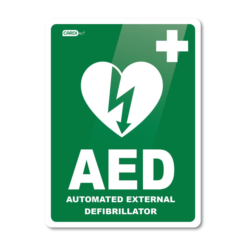 Outdoor AED sign