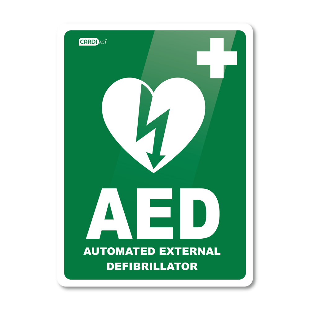 Outdoor AED sign-AED sign-AERO-Assurance Training and Sales