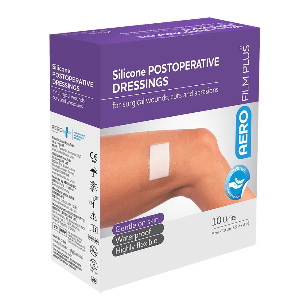 Sensitive Silicone Post Operative Range-Wound Dressing-AERO-9 x 10cm box 10-Assurance Training and Sales