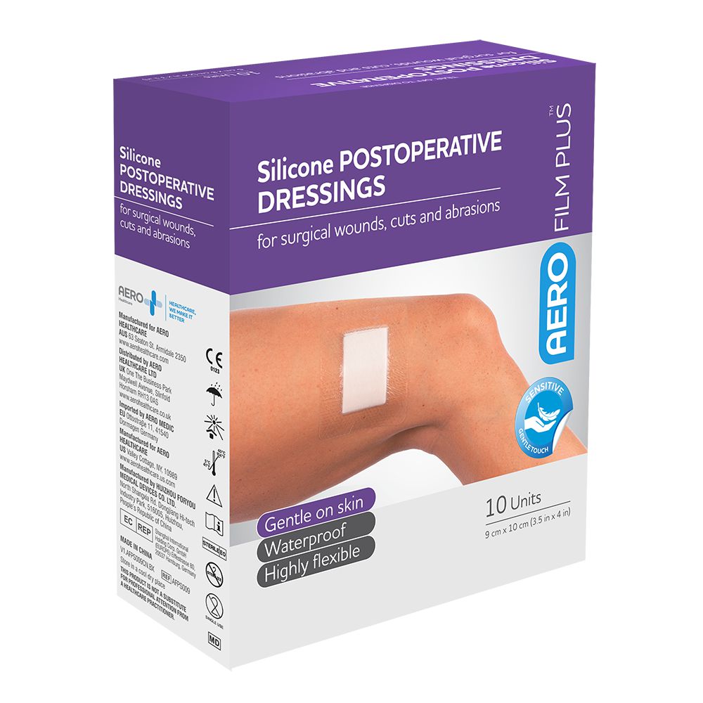 Silicone Scar Dressings-Sensitive Wound Dressings-AERO-9 x 10cm box 10-Assurance Training and Sales