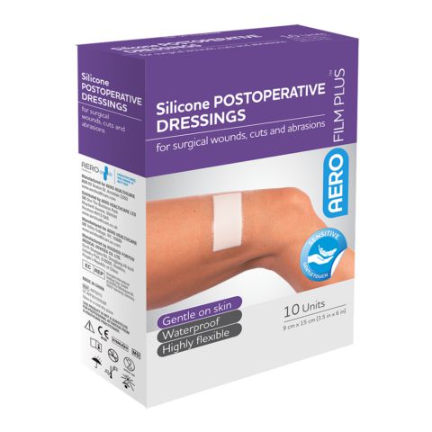 Silicone Scar Dressings-Sensitive Wound Dressings-AERO-9 x 15cm box 10-Assurance Training and Sales