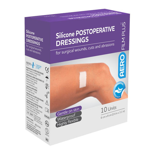 Silicone Scar Dressings-Sensitive Wound Dressings-AERO-6 x 8cm box 10-Assurance Training and Sales