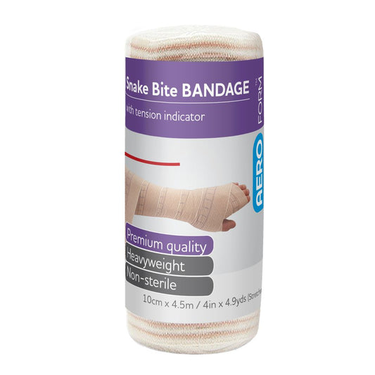 Snake Bite Bandage with Indicator-Snake Bite Kit-AERO-10cm x 4m (suits arms)-Assurance Training and Sales