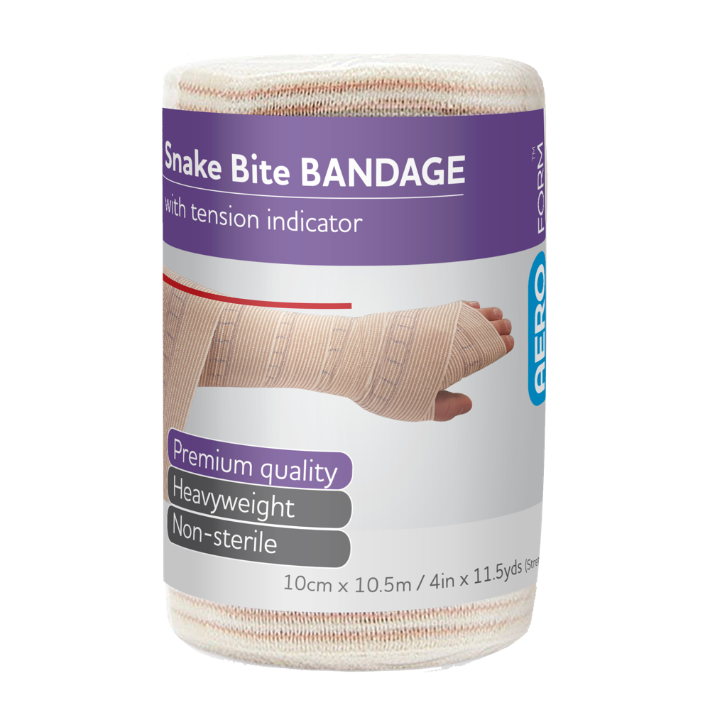 Snake Bite Indicator Bandage-Snake Bite Kit-AERO-10cm x 10.5m (suits legs)-Assurance Training and Sales