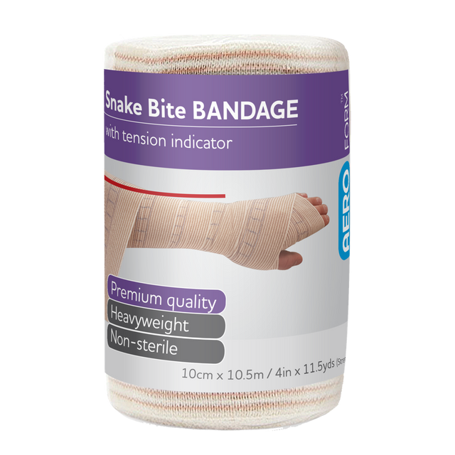 Snake Bite Indicator Bandage-Snake Bite Kit-AERO-10cm x 10.5m (suits legs)-Assurance Training and Sales