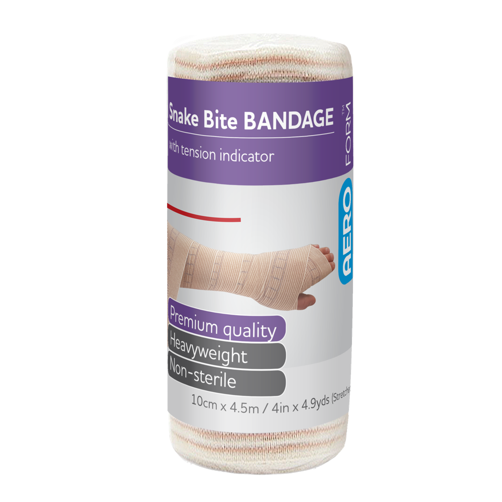 Snake Bite Indicator Bandage-Snake Bite Kit-AERO-10cm x 4m (suits arms)-Assurance Training and Sales