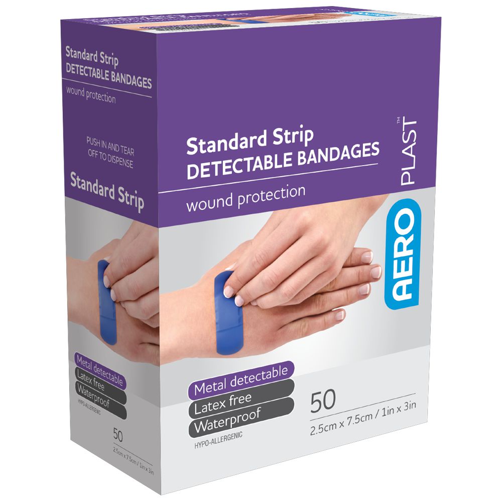 Standard Blue Bandaids Range-Blue bandaids for kitchens-AERO-box 50-Assurance Training and Sales