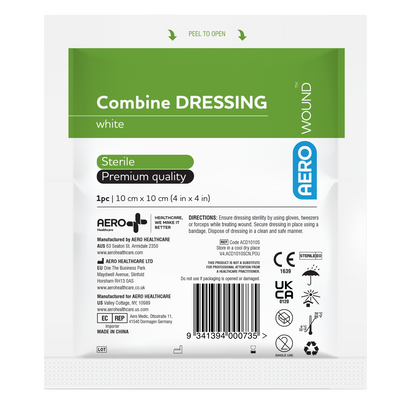 Sterile Combine Dressings-Absorbent Wound Dressing-AERO-10 x 10cm single-Assurance Training and Sales