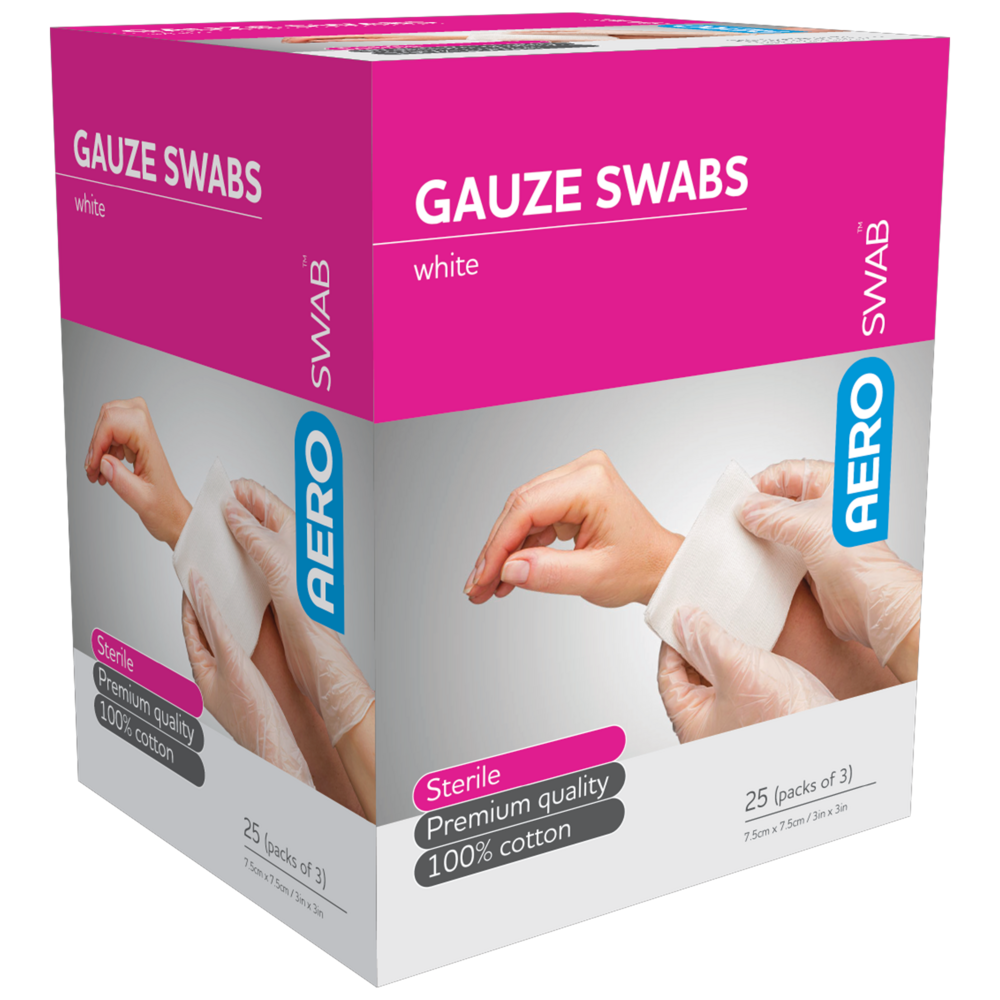 Gauze Swab 7.5 x 7.5cm single(Packs of 3)