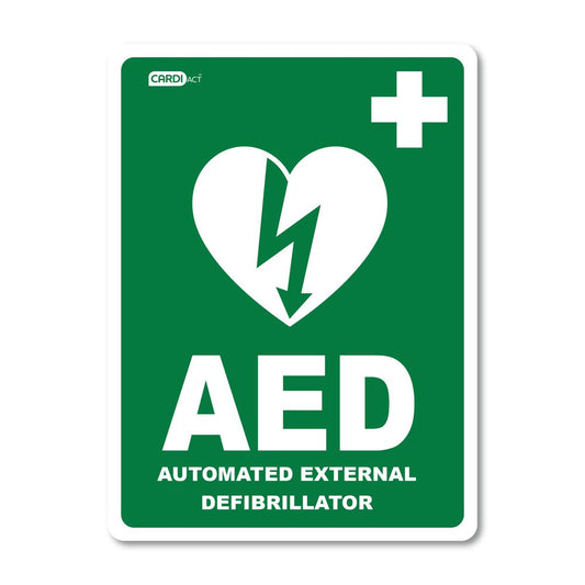 Vehicle AED Sticker 10 x 15cm | Weather Resistant-First Aid Sign-AERO-Assurance Training and Sales