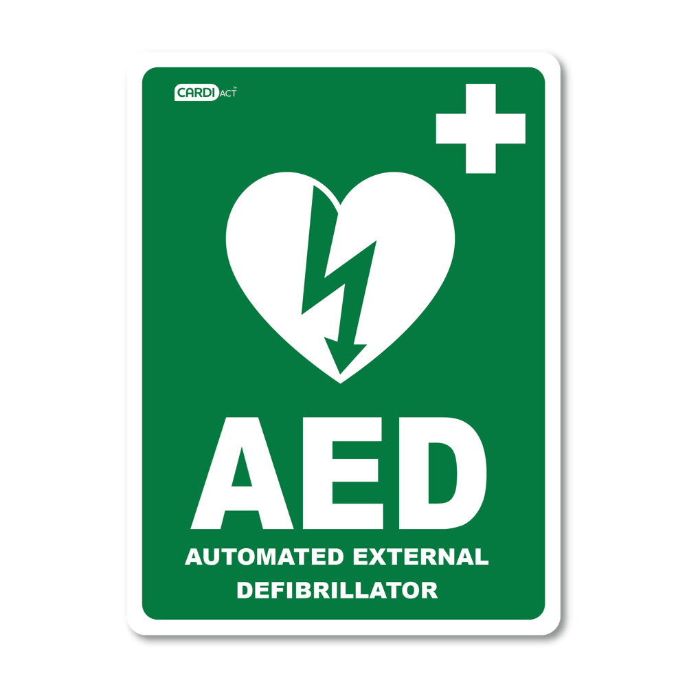 Vehicle AED Sticker 10 x 15cm | Weather Resistant-First Aid Sign-AERO-Assurance Training and Sales