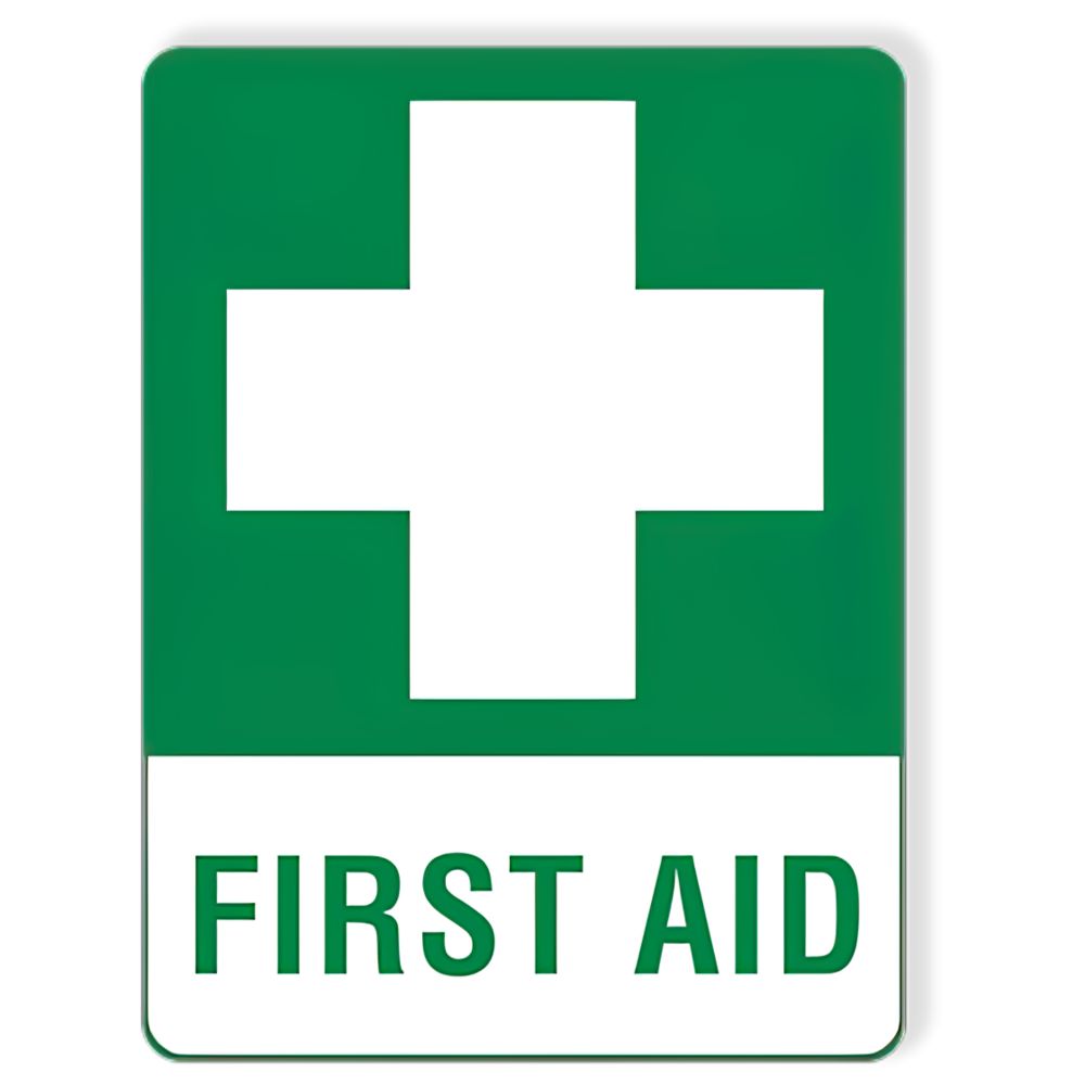 Vehicle First Aid Sticker Weather Resistant-First Aid Sign-AERO-Assurance Training and Sales