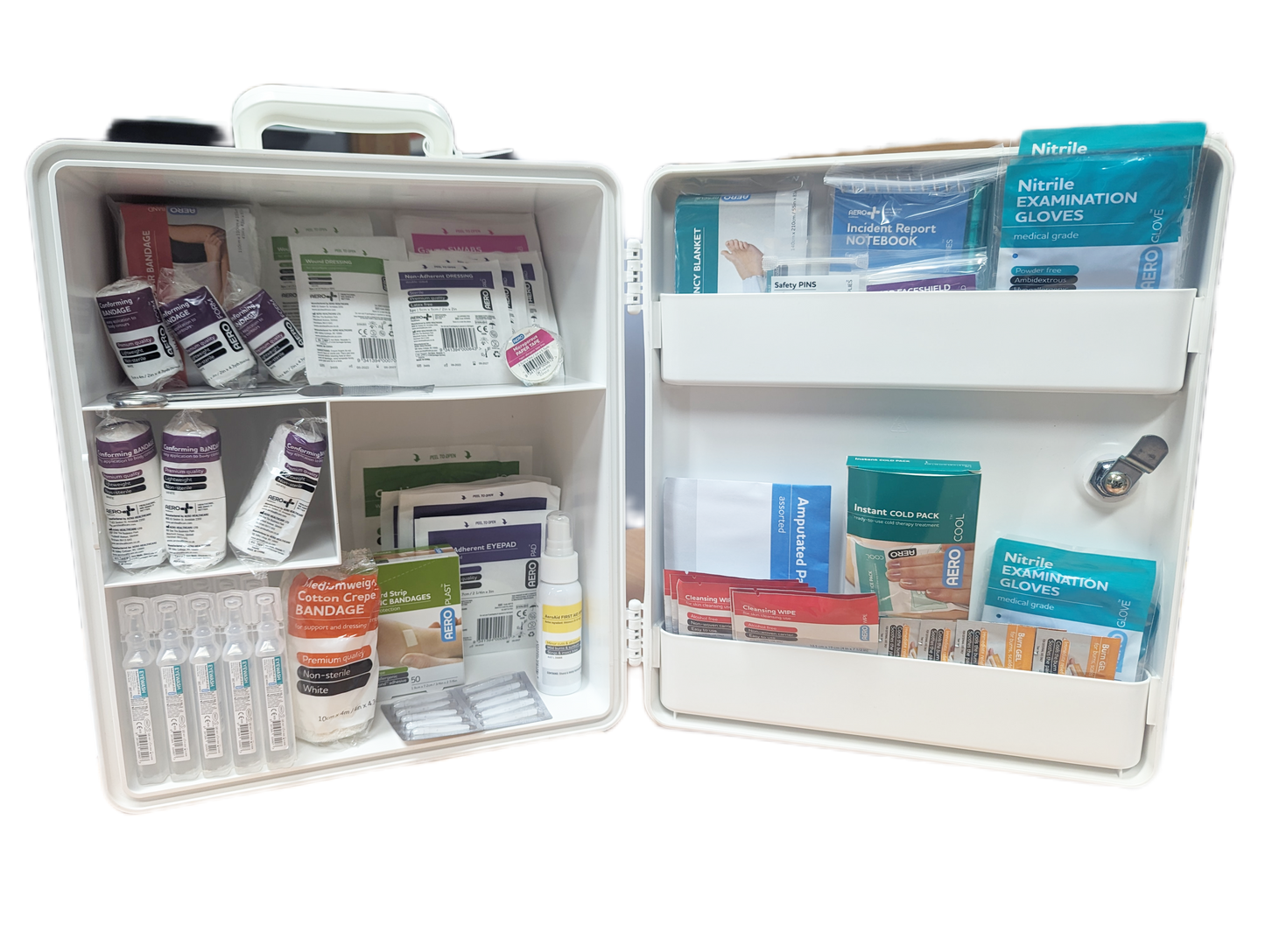 Wall Mounted First Aid Cabinet 10 person Large-Kits, Bags & Cabinets-Assurance Training and Sales-Assurance Training and Sales