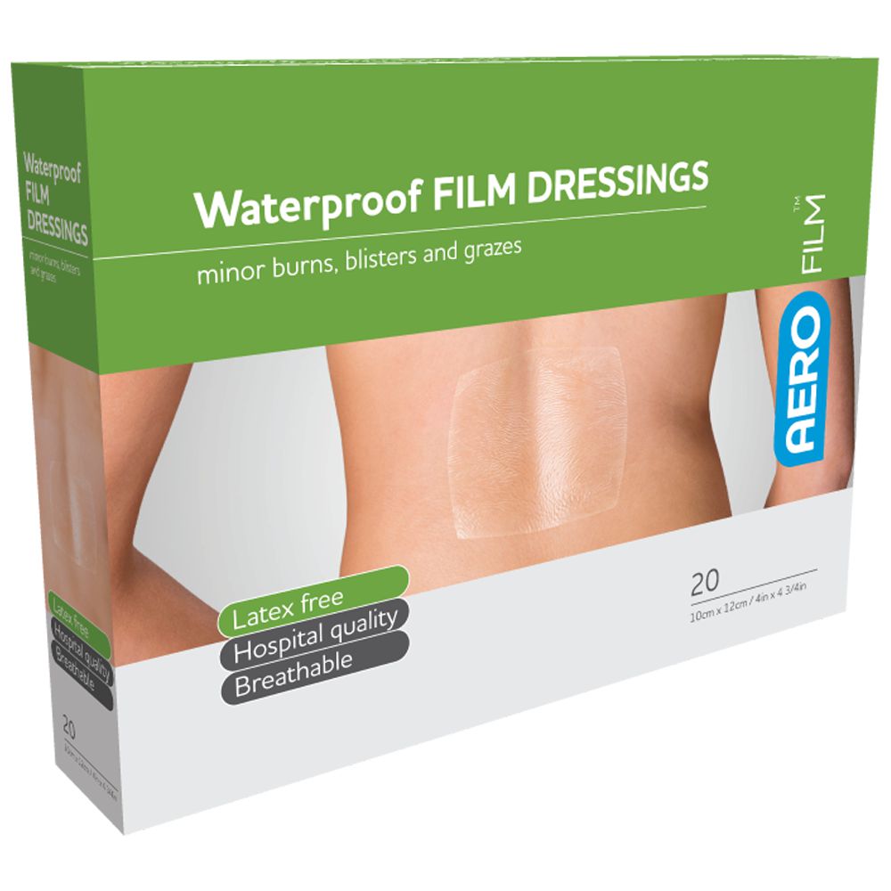 Waterproof Film Dressing Range-Water Proof Wound Dressing-AERO-10 x 12cm box 20-Assurance Training and Sales