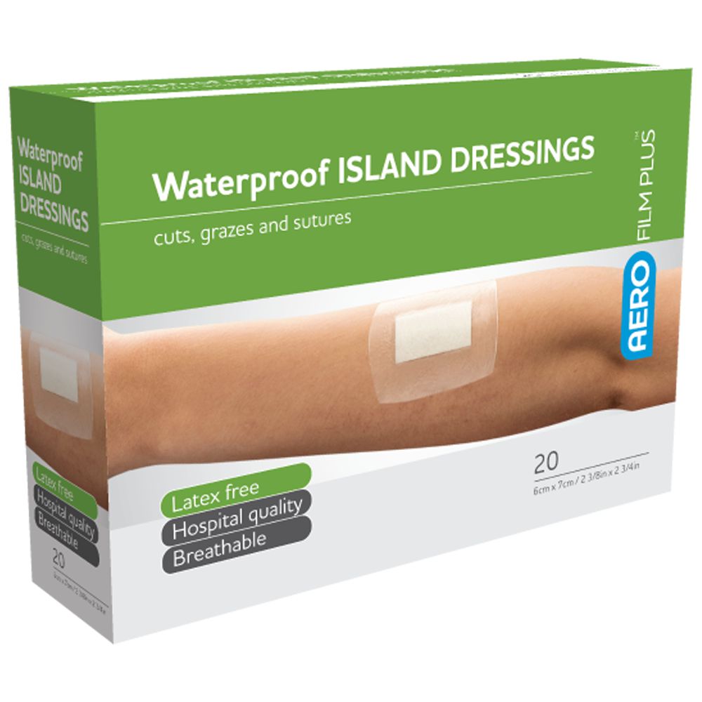 Waterproof Island Dressing Range-Water Proof Wound Dressing-AERO-6 x 7cm Box 20-Assurance Training and Sales