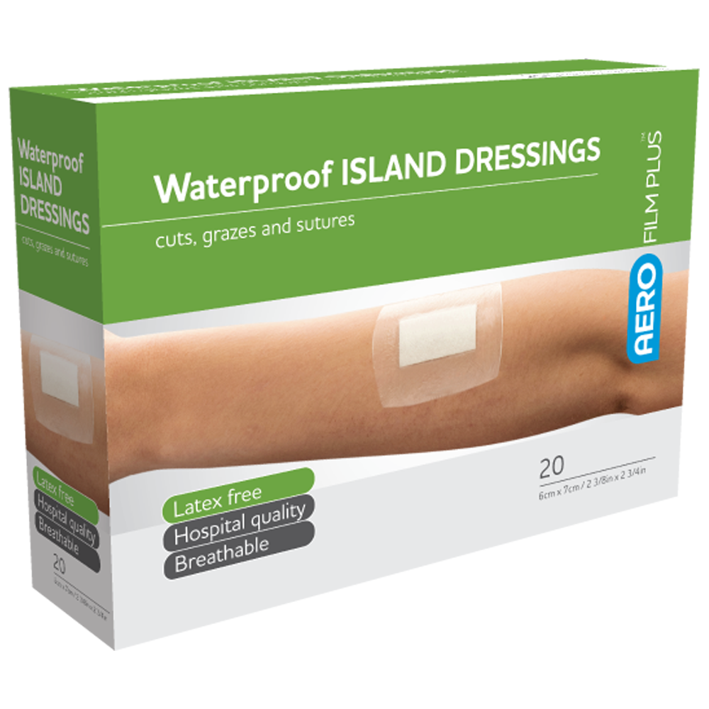 Waterproof Island Dressing Range-Water Proof Wound Dressing-AERO-6 x 7cm Box 20-Assurance Training and Sales